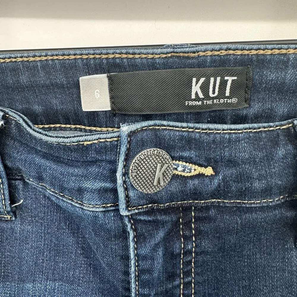 Kut from the Kloth Women's Skinny Jeans‎ Distressed Hem Size 6
